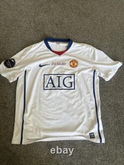 Nemanja Vidic Signed Manchester United Champions league final Shirt 2008/2009