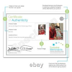 Nemanja Vidic Signed Manchester United Football Photo. Deluxe Frame