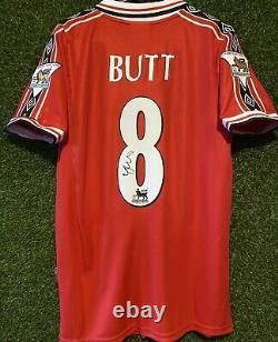 Nicky Butt Signed Manchester United 98/99 League Shirt Comes With COA & Proof