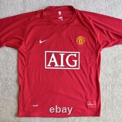 Nike Manchester United AIG Home Shirt Ronaldo 7 Signed Size XL uncertified