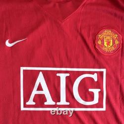 Nike Manchester United AIG Home Shirt Ronaldo 7 Signed Size XL uncertified