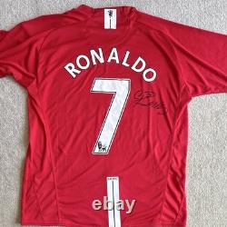 Nike Manchester United AIG Home Shirt Ronaldo 7 Signed Size XL uncertified