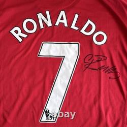 Nike Manchester United AIG Home Shirt Ronaldo 7 Signed Size XL uncertified