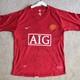 Nike Manchester United AIG Home Shirt Signed Size M uncertified