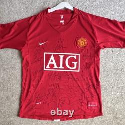 Nike Manchester United AIG Home Shirt Signed Size M uncertified