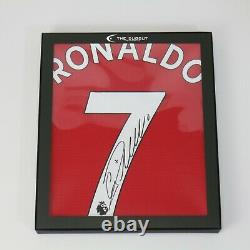 OFFICIAL Cristiano Ronaldo signed Manchester United 21-22 home shirt w proof