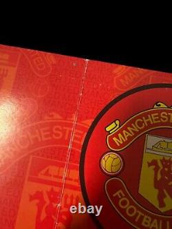 Official Hand Signed Manchester United Birthday Card Ferguson Cantona Beckham