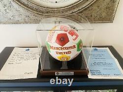 Official Manchester United Signed Football 1991/92 Season with Certificate & Doc