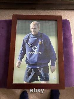 Official Signed Framed Photo Of Paul Scholes Manchester United With Hologram COA