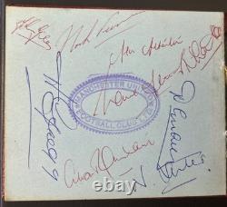 Official Stamped Signed X16 Manchester United Autograph Book Page Bobby Charlton