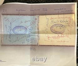 Official Stamped Signed X16 Manchester United Autograph Book Page Bobby Charlton