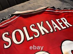 Ole Gunnar Solskjaer Manchester United 1996 Number 20 Home Shirt Signed COA