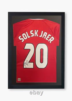 Ole Gunnar Solskjaer Signed Manchester United 1999 Framed Home Shirt with COA