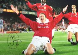 Ole Solskjaer Signed Manchester United Champions League 1999 Photo Coa & Proof