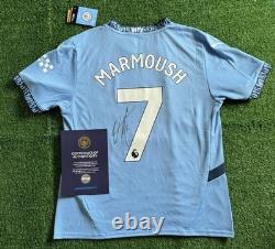 Omar Marmoush Personally Hand Signed 2025/26 Manchester Cuty Shirt with CLUB COA