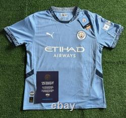 Omar Marmoush Personally Hand Signed 2025/26 Manchester Cuty Shirt with CLUB COA