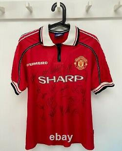 Original MANCHESTER UNITED Football club 1999 Treble Championship signed shirt