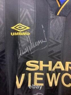 Original Manchester United Signed 1993 / 1995 Kung Fu Away Shirt