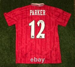 PAUL PARKER -SIGNED Manchester United 1992 Shirt COA Premier League