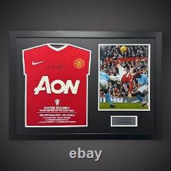 Panoramic Framed Wayne Rooney Signed Manchester United Shirt £299 With COA