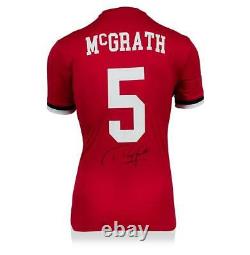 Paul McGrath Back Signed Modern Manchester United Home Shirt Autograph