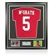 Paul McGrath Back Signed Modern Manchester United Home Shirt In Classic Frame