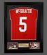 Paul Mcgrath Signed Manchester United Football Shirt In A Framed Presentation