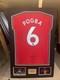 Paul Pogba #6 Signed Manchester United Framed Shirt Display With COA