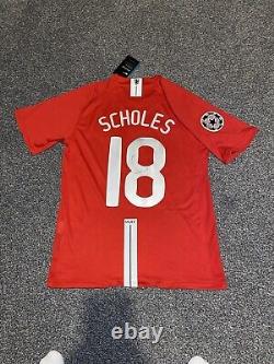 Paul Scholes 2008 Manchester United Signed Shirt