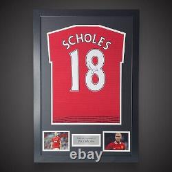 Paul Scholes Hand Signed And Framed Manchester United Football Shirt £249