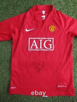 Paul Scholes Hand Signed Manchester United 2008 Home Football Shirt Autograph