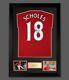 Paul Scholes Hand Signed Manchester United Football Shirt In A Framed Display