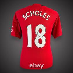 Paul Scholes Hand Signed Manchester United Football Shirt With COA £199