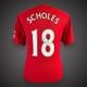 Paul Scholes Hand Signed Manchester United Football Shirt With COA &pound;199