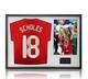 Paul Scholes Hand Signed Manchester United Shirt 06/07 Framed Display COA