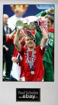 Paul Scholes Hand Signed Manchester United Shirt 06/07 Framed Display COA