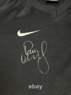 Paul Scholes Hand Signed Manchester United Shirt Kids Size 2000s Training Shirt