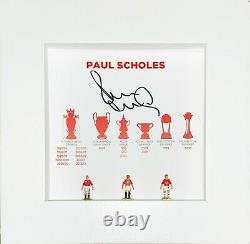 Paul Scholes Manchester United Signed Hand Painted Subbuteo Frame Coa Proof