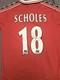 Paul Scholes Signed 98/99 Manchester United Treble Winners Home Shirt with COA