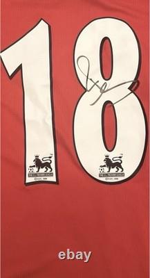 Paul Scholes Signed 98/99 Manchester United Treble Winners Home Shirt with COA