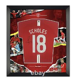 Paul Scholes Signed & FRAMED 2008 Manchester United F. C. Champions League COA