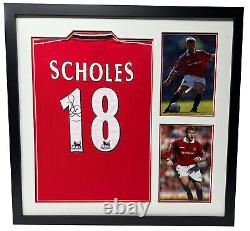 Paul Scholes Signed & FRAMED Manchester United F. C. Shirt AFTAL COA