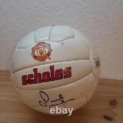 Paul Scholes Signed Football Manchester United 1999 England Umbro Sharp Sponser