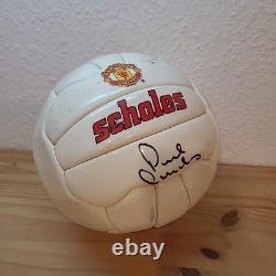 Paul Scholes Signed Football Manchester United 1999 England Umbro Sharp Sponser