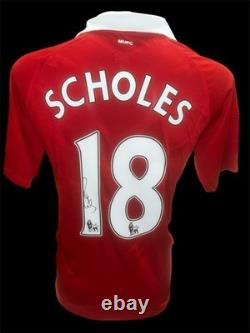 Paul Scholes Signed Manchester United 10/11 Home Shirt Exact Proof