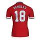 Paul Scholes Signed Manchester United 1999 League Football Shirt (Retro Print)