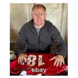 Paul Scholes Signed Manchester United 2022-23 Football Shirt. Superior Frame