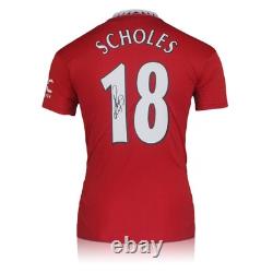 Paul Scholes Signed Manchester United 2022-23 Football Shirt. Superior Frame