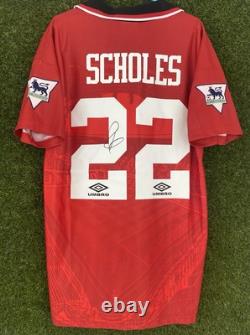 Paul Scholes Signed Manchester United 94/96 Season Shirt Comes With a COA