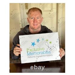 Paul Scholes Signed Manchester United Football Photo UCL Winner. Deluxe Frame